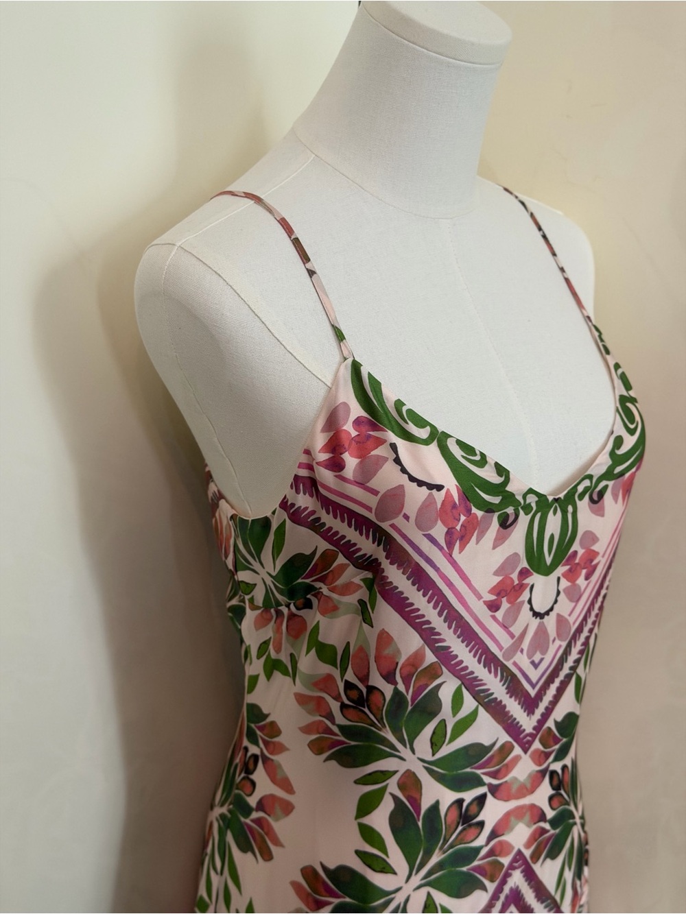 NWT Parker Print Tiered Sleeveless Maxi Dress in Vanilla Cream sz 10 - Picture 8 of 12